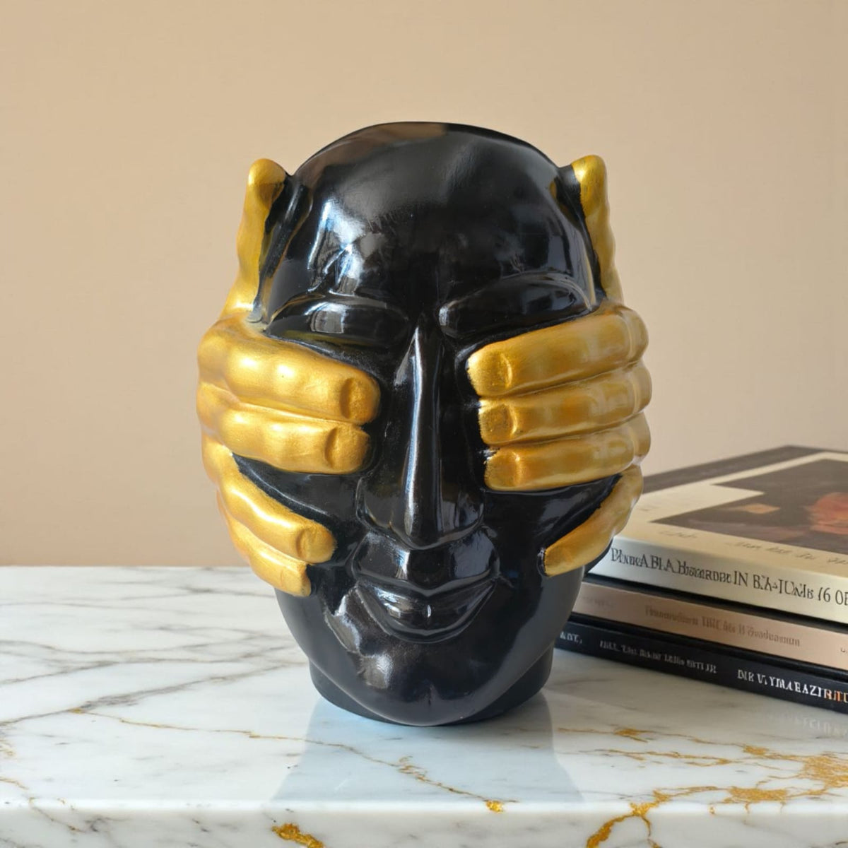 Human face Statue, Thinker Sculptures, Abstract Art Ornament, Modern Aesthetic Figurine Decoration, Suitable for Home Living Room Bedroom Office Shelf Table Desk Bookshelf Decor