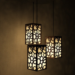 Muti Rings Design Wooden Modern Lamp Hanging Ceiling Light For Home Decoration Living Room