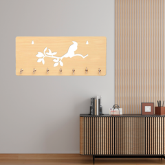 Bird on Branch Unique Design Wall-Mounted Key Holder for Home Wall