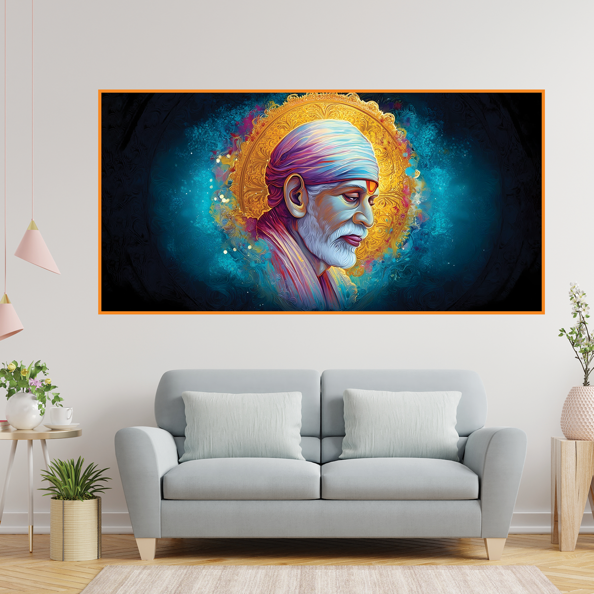 Divine Sai Baba Canvas Wall Painting