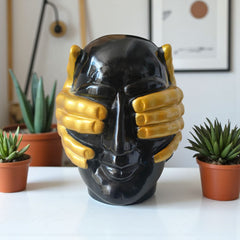 Human face Statue, Thinker Sculptures, Abstract Art Ornament, Modern Aesthetic Figurine Decoration, Suitable for Home Living Room Bedroom Office Shelf Table Desk Bookshelf Decor