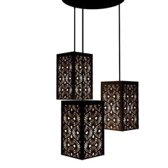 Floral Pattern Wooden Modern Lamp Hanging Ceiling Light For Home Decoration Living Room