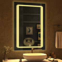 Premium Rectangular Line Shaped Led Bathroom Wall Mirror