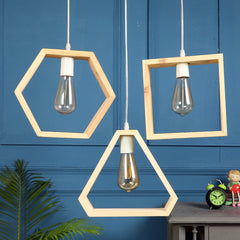 Geometrical Shape Design Hanging Light Modern Look Ceiling Lamp For Home Decoration Living Room