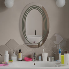 Hexagon Shaped Fairy Barbie Girl Design Led Bathroom Wall Mirror