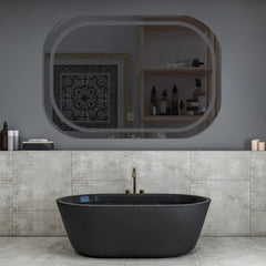 Modern Design Led Curved Rectangle Bathroom Mirror