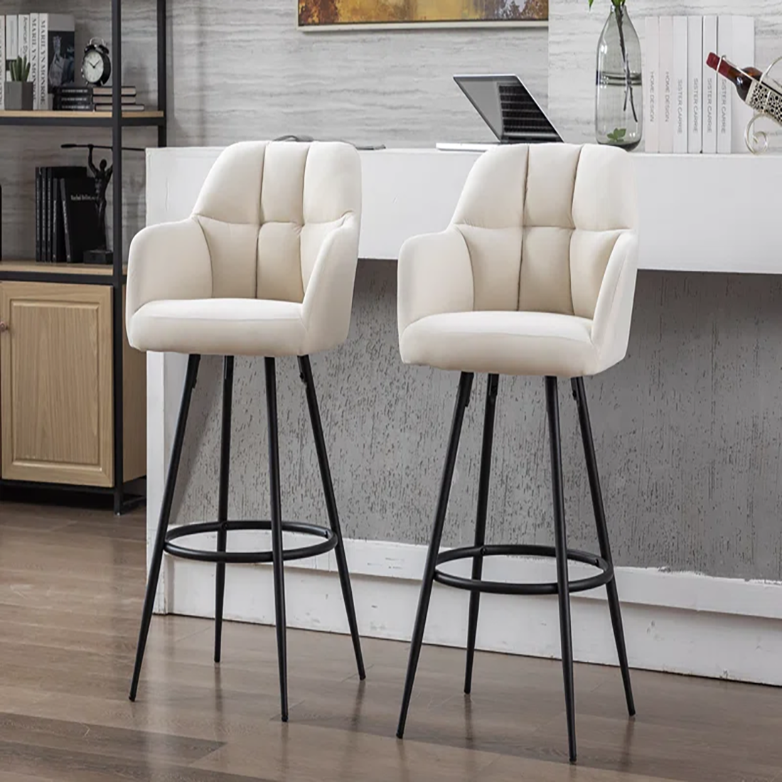 White Color Cayden Bar Stool