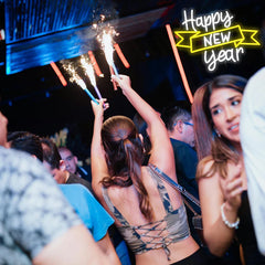 Happy New Year Neon Sign for Wall Decor - Design