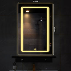 Premium Rectangular Line Shaped Led Bathroom Wall Mirror