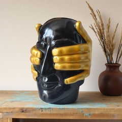 Human face Statue, Thinker Sculptures, Abstract Art Ornament, Modern Aesthetic Figurine Decoration, Suitable for Home Living Room Bedroom Office Shelf Table Desk Bookshelf Decor