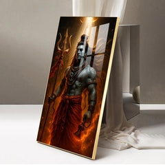 Divine Mahadev Canvas Painting with Trishul & Damru