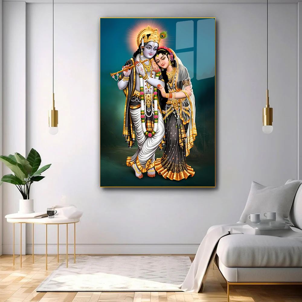 Spiritual Lord Radha Krishna Acrylic Wall Paintings & Arts