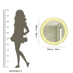 Modern Designed Led Round Shape Bathroom Wall Mirror