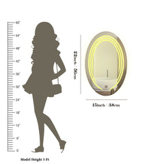 Hexagon Shaped Fairy Barbie Girl Design Led Bathroom Wall Mirror