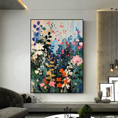 Abstract Blossom Tree Painting on Canvas, Original Large 3D Textured Flower Wall Art Custom Modern Trendy Fashion Living Room Home Decor Online