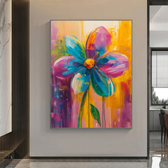 Original Butterfly and Flower Painting on Canvas, Large Abstract Minimalist Red Floral Landscapes Wall Art Modern Living Room Home Decor Online