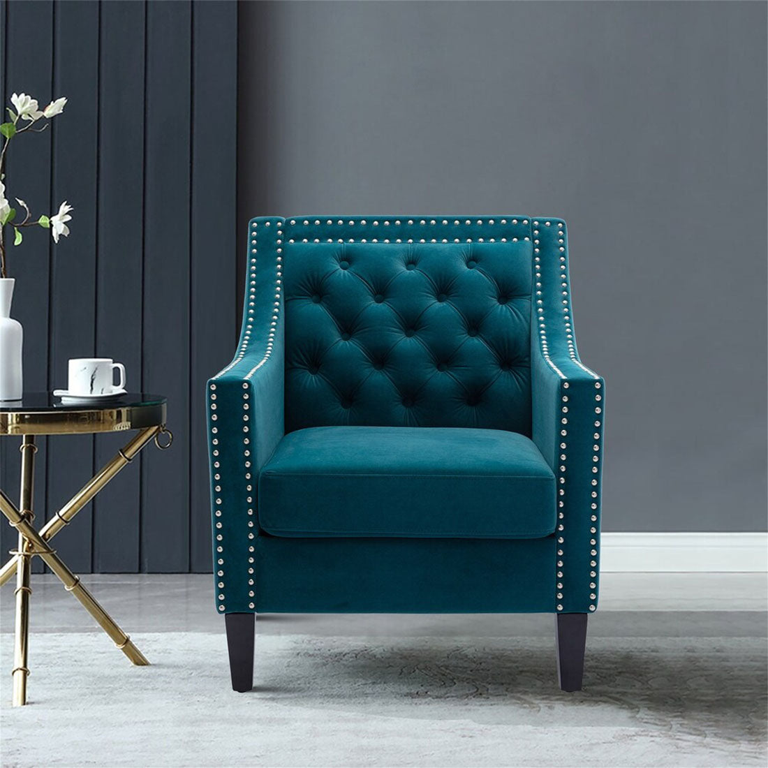 Teal Asaria Accent Chair