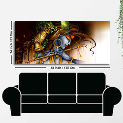 Premium Wall Canvas Large Painting of Lord Krishna