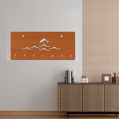 Modern Fish in Water Unique Design Wall-Mounted Key Holder for Home Wall