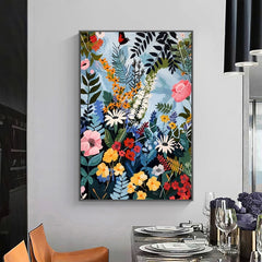 Original Blossom Tree Painting on Canvas, Large Abstract 3D Textured Blue Floral Wall Art Custom Modern Fashion Living Room Home Decor Online