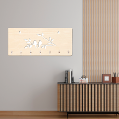 Birlds on Branches Unique Design Wall-Mounted Key Holder for Home Wall