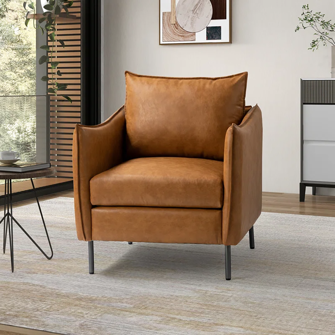 Tan Lucas Accent Chair