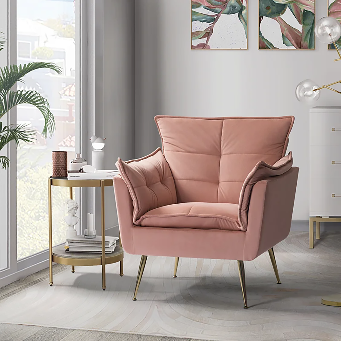 Pink Fyn Accent Chair