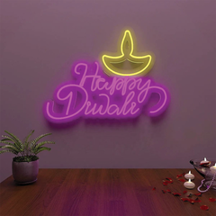 Festival of Lights with this Happy Diwali LED Neon Light