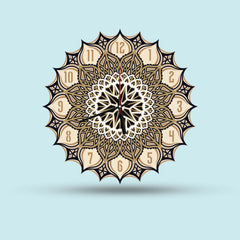Modern Mandala Designer Multi-Layer Wooden Wall Clock