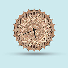 Mandala Designer Multi-Layer Wooden Wall Clock