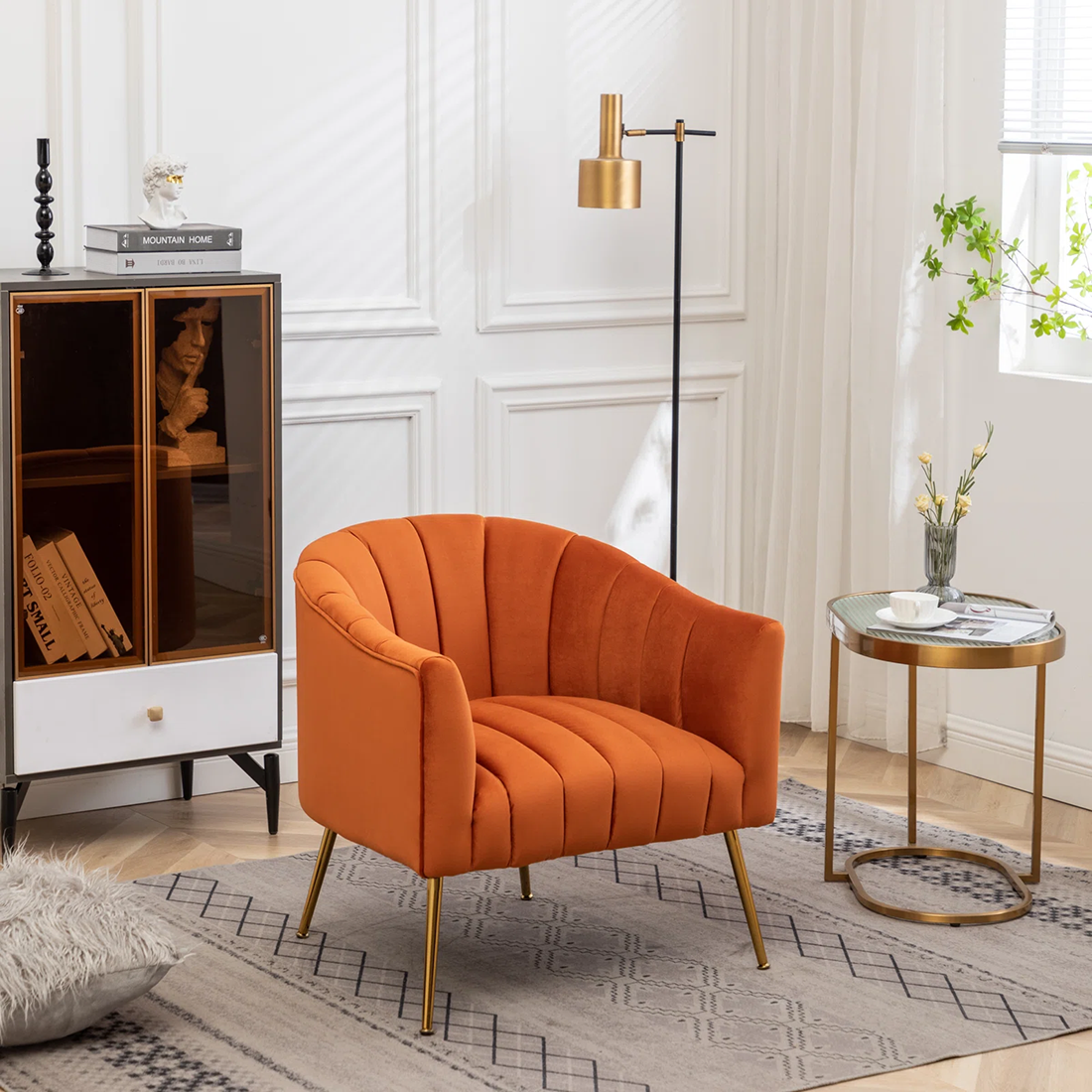 Orange Jella Accent Chair