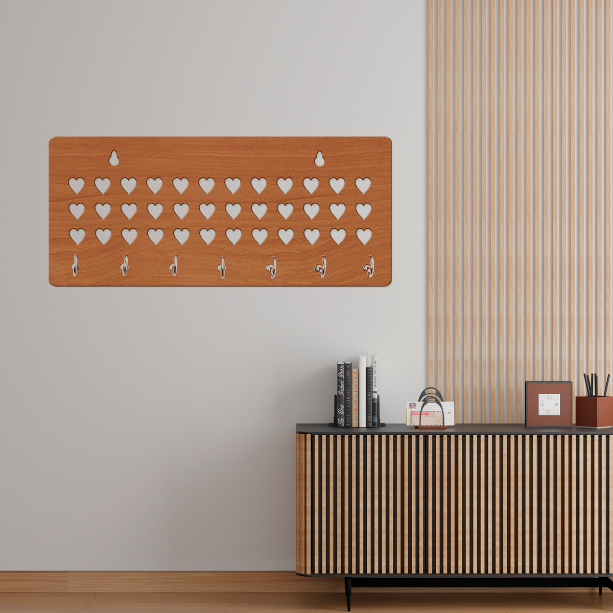 Multi Heart Unique Design Wall-Mounted Key Holder for Home Wall