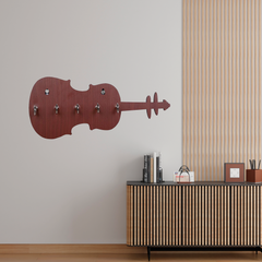 Modern Guitar Shape Unique Design Wall-Mounted Key Holder for Home Wall