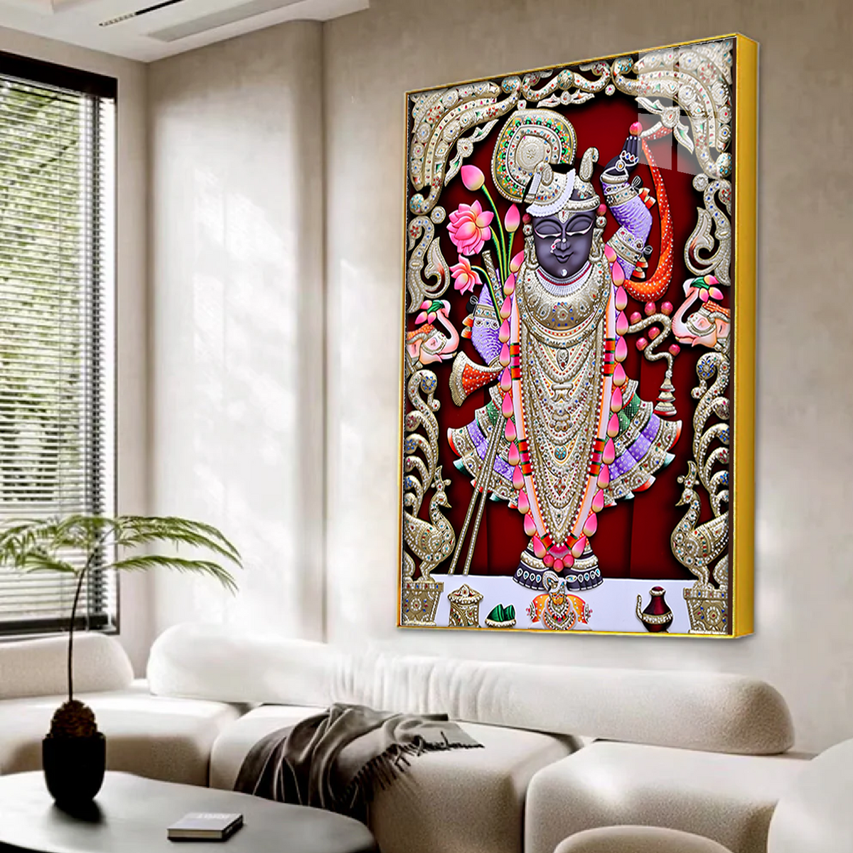 Premium Shreenath Ji Maharaj Acrylic Wall Art