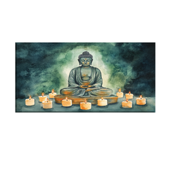 Delicate Gautam Buddha Canvas Wall Paintings for Living Room, Bedroom, Meditation, Boutiques, Yoga Studios, Office & Workspaces