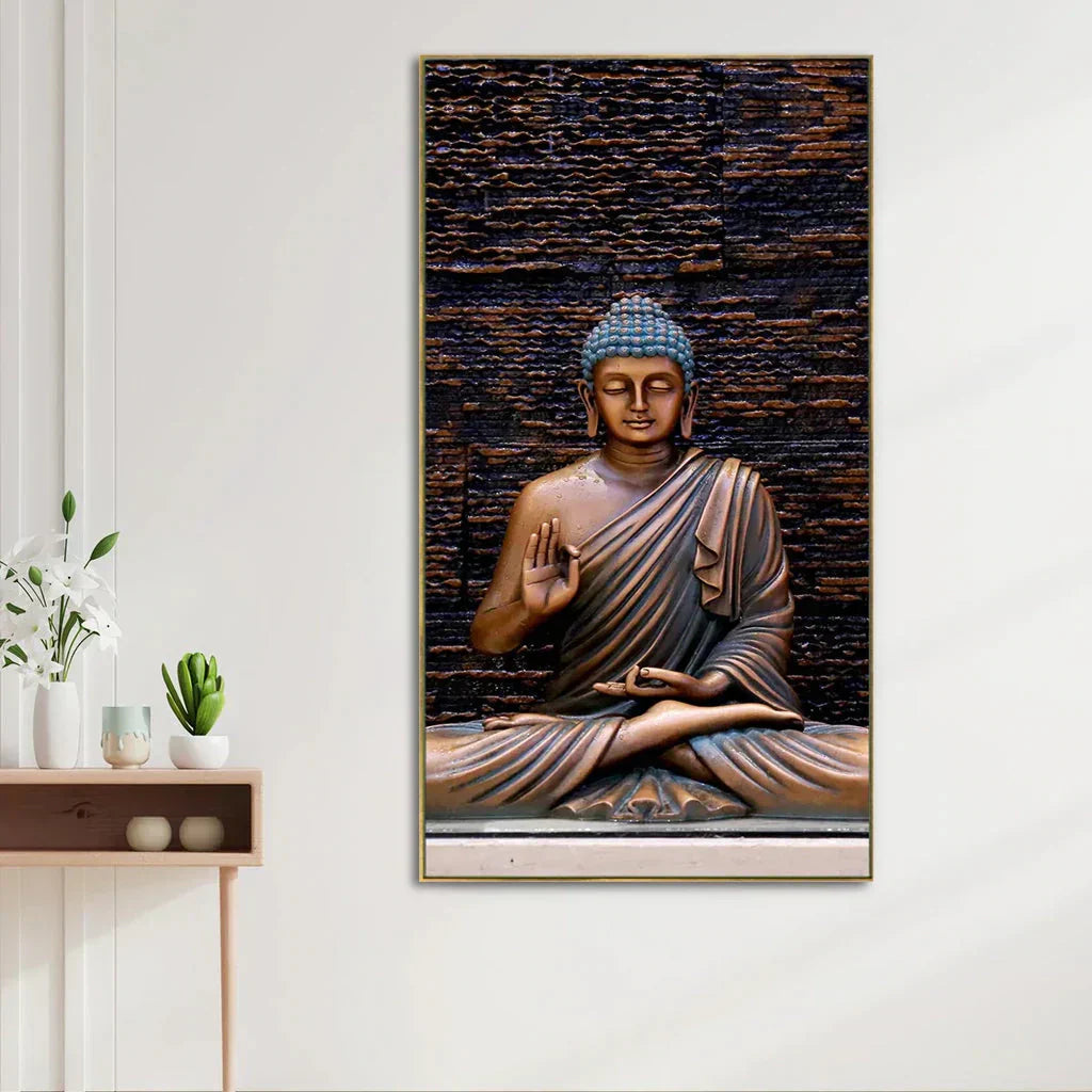 Meditating Buddha Canvas Wall Painting Clearance Sale