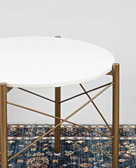 Premium White Marble Round Shape Center Table