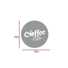 Designer Round Backlit Kitchen Wall Decor for Coffee Lovers