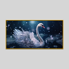 Winter Snow Ice Cold Swan Bird Elegance Beautiful Nature Outdoor Bird Canvas Wall Paintings