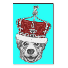 Crowned Pembroke Welsh Dog Framed Wall Art