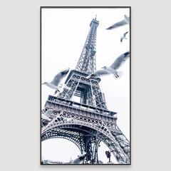 Monochromatic Eiffle Tower Framed Wall Art