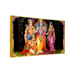 Elegant Shri Ram Darbar Canvas Wall Paintings Clearance Sale