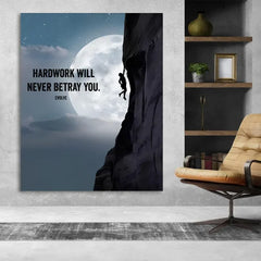 Motivational Rock Climbing Canvas Art-Inspirational Full Moon Wall Decor