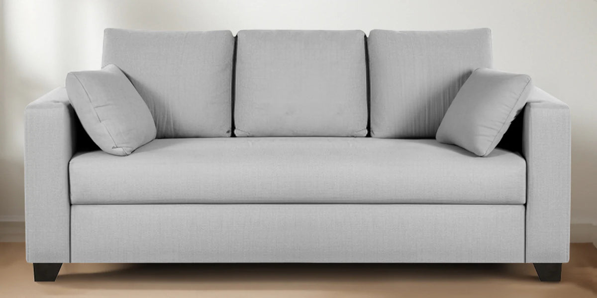 Luxury Fabric 3 Seater Sofa in Light Grey Colour