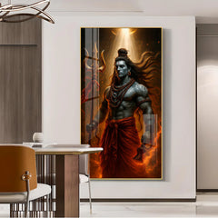 Divine Mahadev Canvas Painting with Trishul & Damru
