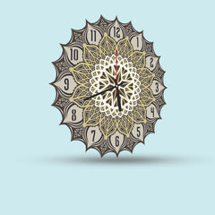 Beautiful Mandala Designer Multi-Layer Wooden Wall Clock