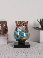 Mosaic Glass Table Lamp with wood Square Black Base (NM04)