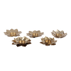 Flower Shape Tealight Holders Set of 5