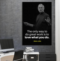 The Only Way to Do Great Work Inspirational Motivational Office Wall Decor