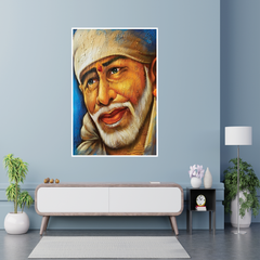 Shirdi  Sai Baba Om Sai Ram Decorative Wall Painting
